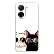 Чохол з малюнком кіт на Xiaomi Poco C71 (Коти в окулярах)