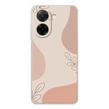 Чехол цветочный дизайн для Xiaomi Poco C71 – Коричневый фон
