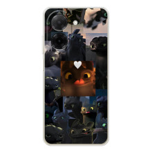 Чехол как приручить дракона на Xiaomi Poco C71 (Дракон коллаж)