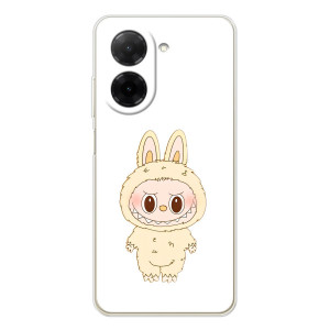 Чехол с принтом Лабубу для Xiaomi Poco C71 – Бежевый Лабубу