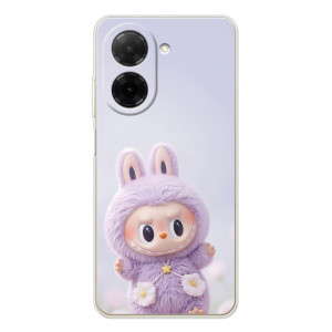Чехол с принтом Лабубу для Xiaomi Poco C71 – Фиолетовый Лабубу