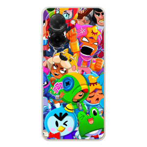 Силиконовый Чехол на Xiaomi Poco C71 с картинкой Brawl Stars – Brawl-Stars