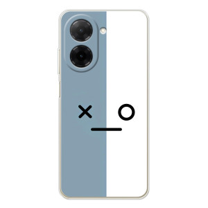 Силиконовые Чехлы (смешные стикеры) для Xiaomi Poco C71 – Серо-белый