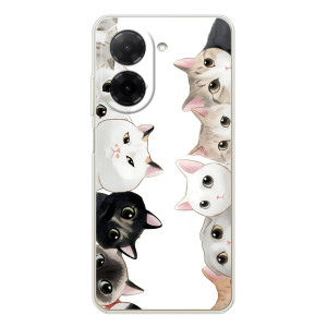 Силиконовый чехол с котиком для Xiaomi Poco C71 – Коты