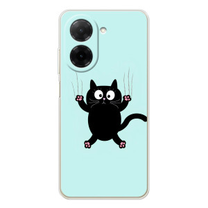 Силиконовый чехол с котиком для Xiaomi Poco C71 – Падающий кот