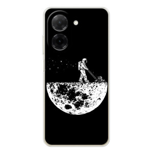 Силиконовый Чехол с принтом "Космонавты" на Xiaomi Poco C71 – Космонавт