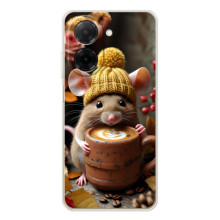 Печатный чехол «Зверята с кофе» для Xiaomi Poco C71 – Медведь с кофе