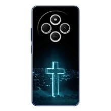 Чехол для Xiaomi Poco C75 (AlphaPrint) - (Христианские) (Крест и город)