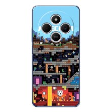 Чехол Майнкрафт на Xiaomi Poco C75 (AlphaPrint) Minecraft (фон Minecraft)