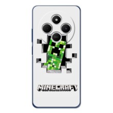 Чехол Майнкрафт на Xiaomi Poco C75 (AlphaPrint) Minecraft (крипер Майнкрафт)