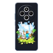 Чехол Майнкрафт на Xiaomi Poco C75 (AlphaPrint) Minecraft (персонажи Minecraft)