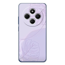 Чохол квітковий дизайн для Xiaomi Poco C75 – Монстера фіолетова