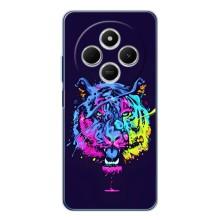 Силиконовый бампер с картинкой животных для Xiaomi Poco C75 (Тигр-Арт)