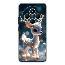 Яркий чехол для Xiaomi Poco C75 с Зимними Оленятами (Блистающий оленёнок)