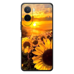 Чехол с Цветами для Xiaomi Poco C81 Pro (поле подсолнухов)