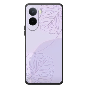 Чехол цветочный дизайн для Xiaomi Poco C81 Pro (Монстера фиолетовая)