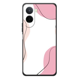 Чехол цветочный дизайн для Xiaomi Poco C81 Pro (Розовый фон)
