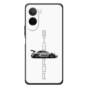 Чехол с авто Порше для Xiaomi Poco C81 Pro – белый Порше