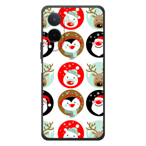 Силиконовый бампер на рождество для Xiaomi Poco C81 Pro (Рождественский принт)