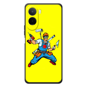 Силиконовый бампер (Работники) на Xiaomi Poco C81 Pro – Строитель