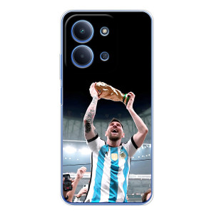 Чехлы Лео Месси Аргентина для Xiaomi Poco C85 – Счастливый Месси