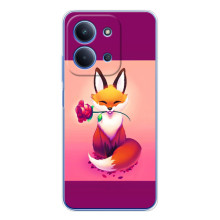Чохли з картинкою Лисичка для Xiaomi Poco C85 (VPrint) – Лиса з трояндою