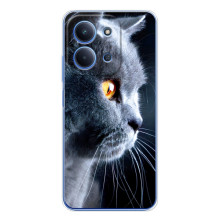 Чохли з Котиками для Xiaomi Poco C85 (VPrint) (Сірий Кіт)