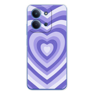 Чехлы с тематикой "Маленькие Сердечки" на Xiaomi Poco C85 (Сердце фиолет)
