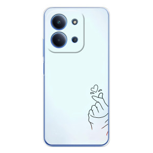 Чехлы (Знак сердечка) на Xiaomi Poco C85 – Сердце на голубом