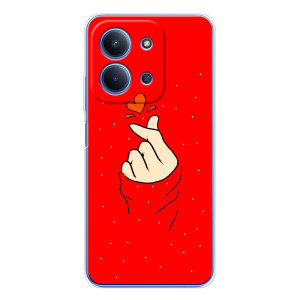 Чехлы (Знак сердечка) на Xiaomi Poco C85 – Сердце на красном