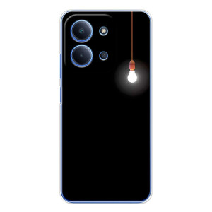 Чехол с картинками на черном фоне для Xiaomi Poco C85 – Лампочка