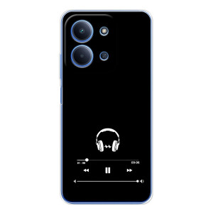 Чехол с картинками на черном фоне для Xiaomi Poco C85 – Плеер