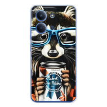 Чохол з принтом для Ш Oxford Поко С85 - (Прикольні) (AlphaPrint) (Єнот з банкою)