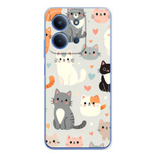 Чохол з малюнком кіт на Xiaomi Poco C85 (Колаж котів)