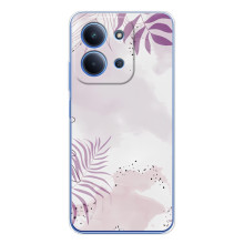 Чохол з квітковим принтом на Ш Oxford Поко С85 (Фіолетове листя)