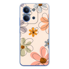 Чохол з квітковим принтом на Ш Oxford Поко С85 (Кольорові квіти)