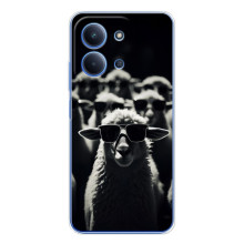 Чохол з принтом стильні тварини для Ш Oxford Поко С85 (Овечка в окулярах)