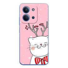 Новорічні Чохли для Ш Oxford Поко С85 (VPrint) (Зимовий кіт)