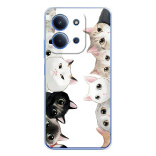 Силиконовый чехол с котиком для Xiaomi Poco C85 (Коты)