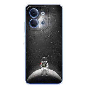 Силиконовый Чехол с принтом "Космонавты" на Xiaomi Poco C85 – Космонавт романтик
