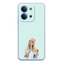 Силіконовый Чохол на Xiaomi Poco C85 з картинкой Модных девушек (В шапці)