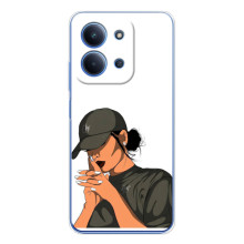 Силіконовый Чохол на Xiaomi Poco C85 з картинкой Модных девушек (У зеленому)
