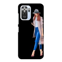 Чехол с картинкой Модные Девчонки Xiaomi POCO F3 Pro – Девушка со смартфоном