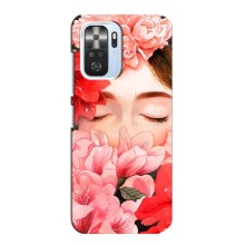 Чехлы (ART) Цветы на Xiaomi POCO F3 (VPrint) (Очі в квітах)