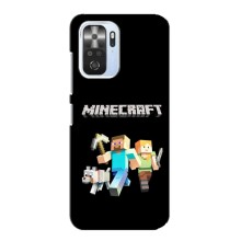 Чехол Майнкрафт на Xiaomi POCO F3 (AlphaPrint) Minecraft (герои Minecraft)