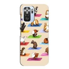 Чехол с Прикольным принтом на Xiaomi POCO F3 (Ёга свинок)