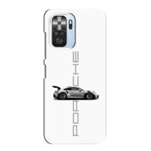 Чехол с авто Порше для Xiaomi POCO F3 – белый Порше