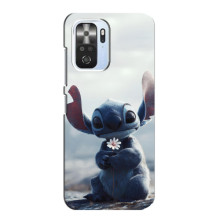 Чехол с рисунком Стич для Xiaomi POCO F3 – Стич с цветочком