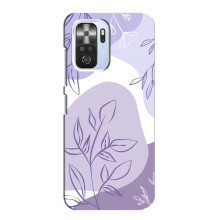 Силиконовый чехол с принтом в цветах на Xiaomi POCO F3 – Фиолетовый дизайн
