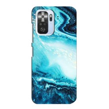 Мраморный чехол на Xiaomi POCO F3 (VPrint) (Голубой мрамор)